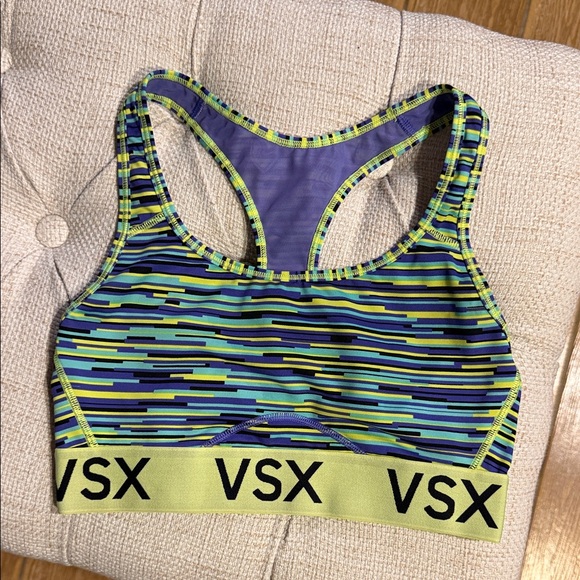 VSX Other - Victoria’s Secret VSX Multicolor Striped Sports Bra S